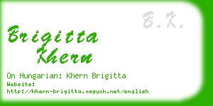 brigitta khern business card